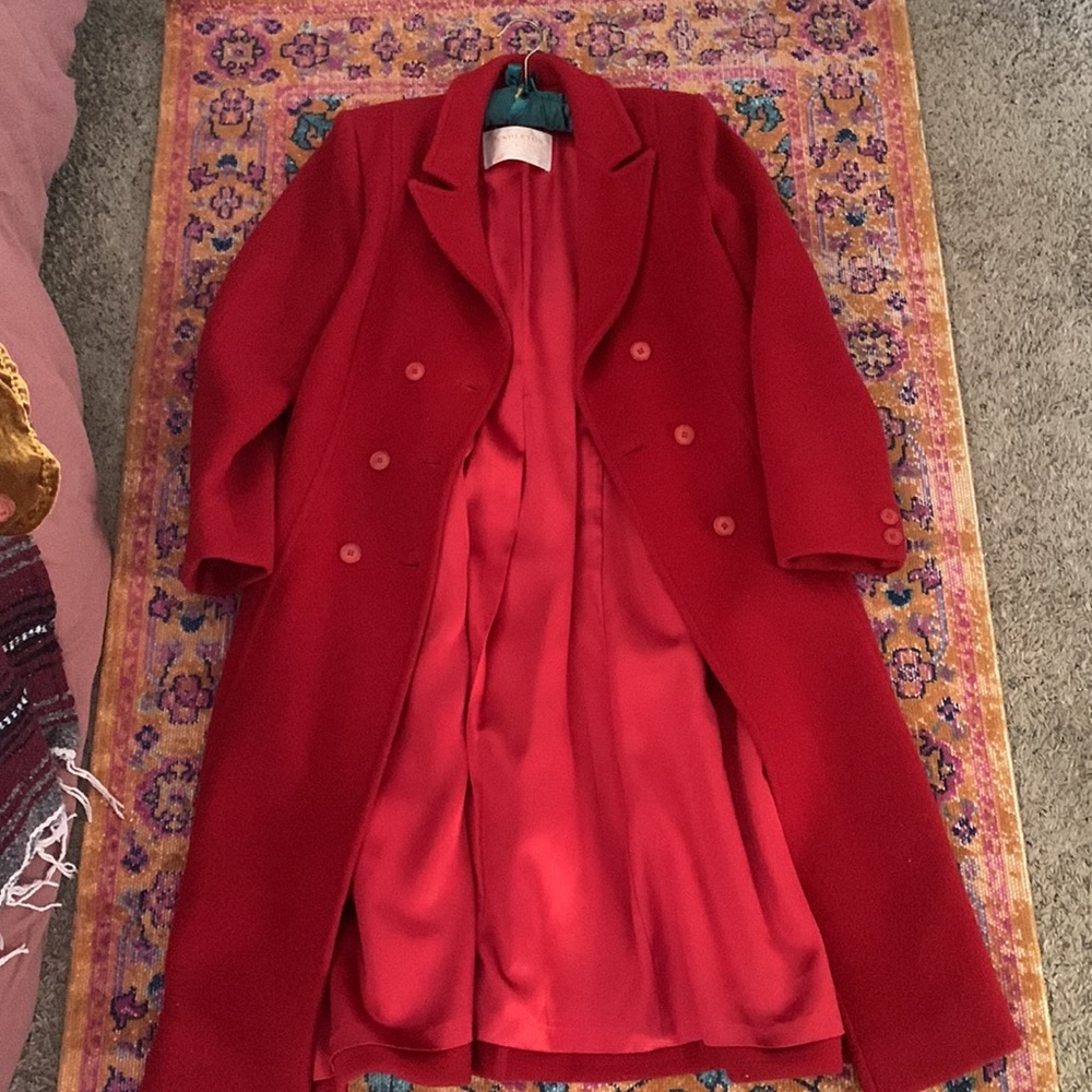 Vintage Red Pendleton Wool Coat
